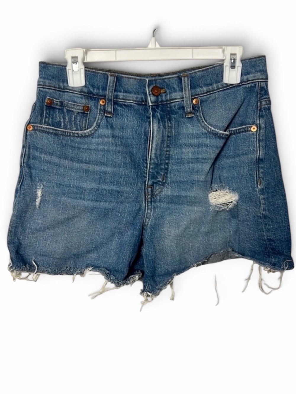 Madewell Distressed High-Rise Denim Women's Shorts Size 28